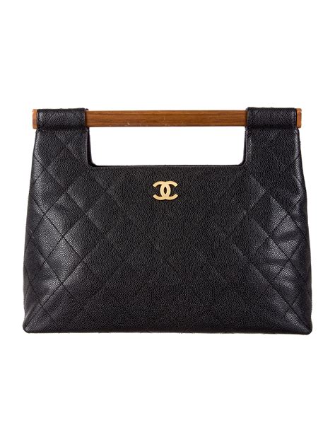 chanel bag with wood handle